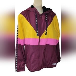 Pink Victorias Secret Fleece Lined Windbreaker